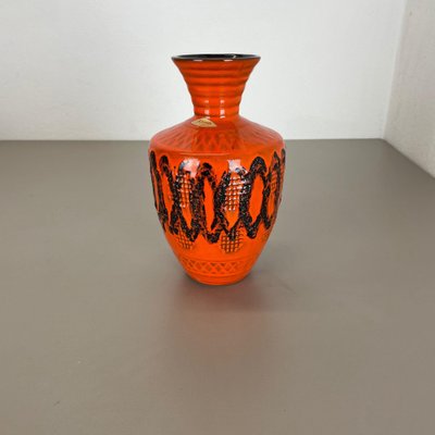 Orange Pottery Vase from Kreutz Ceramics, Germany, 1970s-QZ-1175985