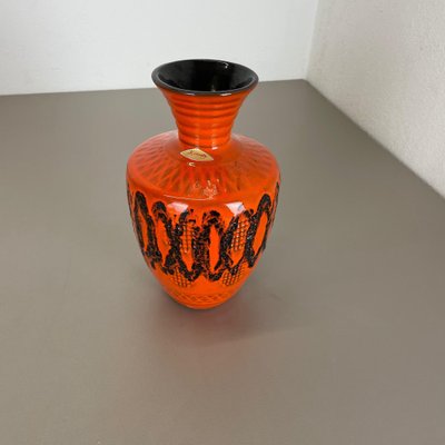 Orange Pottery Vase from Kreutz Ceramics, Germany, 1970s-QZ-1175985