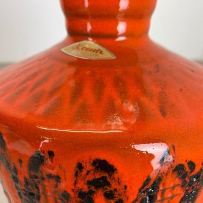 Orange Pottery Vase from Kreutz Ceramics, Germany, 1970s-QZ-1175985