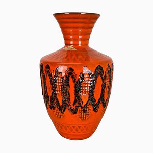 Orange Pottery Vase from Kreutz Ceramics, Germany, 1970s-QZ-1175985