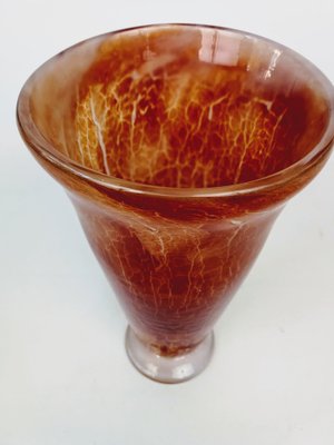 Orange-Red Art Glass Vase by Daniel Gheys-FSD-1067635