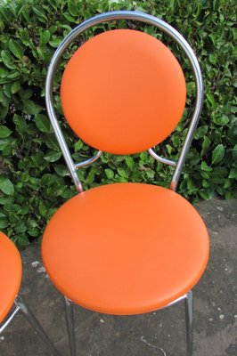 Orange Side Chairs, 1970s, Set of 2-RDN-744210