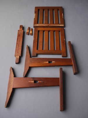 Oregon Pine Armchairs, 1930s, Set of 4-MB-1358171