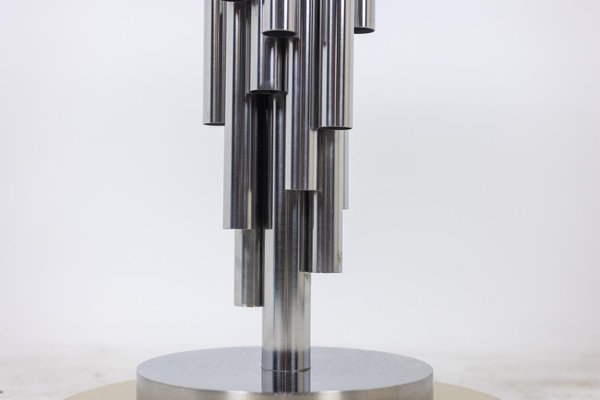 Organ Pedestal Table in Chromed Metal, 1970s-CEJ-1793306