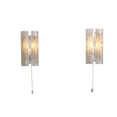 Organic Ballroom Flush Mounts with Glass Tubes from Doria, 1960s, Set of 2-VDW-946345