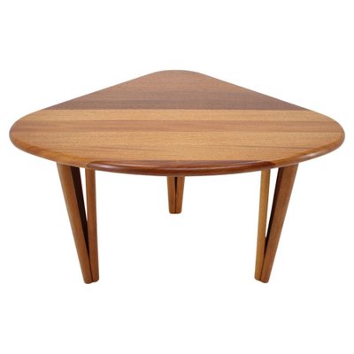 Organic Solid Teak Coffee Table, Denmark, 1970s-TZ-1181297