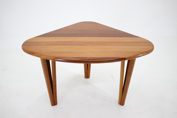 Organic Solid Teak Coffee Table, Denmark, 1970s-TZ-1181297