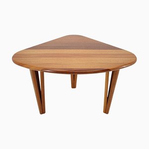 Organic Solid Teak Coffee Table, Denmark, 1970s-TZ-1181297