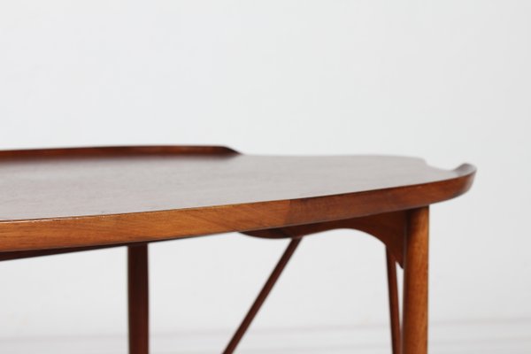 Organically Shaped Walnut Coffee Table by William Watting, Denmark, 1950s-QQ-1419357