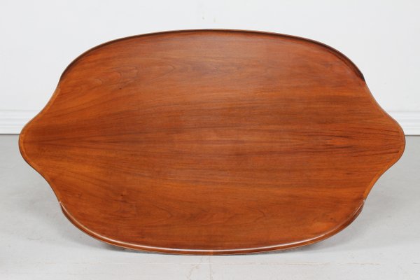 Organically Shaped Walnut Coffee Table by William Watting, Denmark, 1950s-QQ-1419357