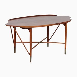 Organically Shaped Walnut Coffee Table by William Watting, Denmark, 1950s-QQ-1419357