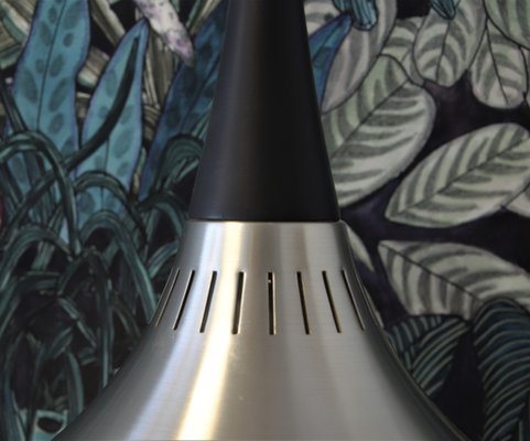 Orient Brushed Aluminum Pendant Lamp by Jo Hammerborg for Fog & Mørup, 1960s-BPJ-1389790