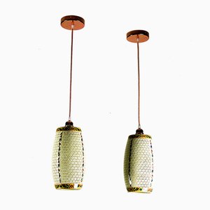 Oriental Ceramic Pendant Lamps, 1980s, Set of 2-HGJ-713231