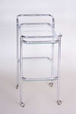 Original Bauhaus Trolley in Chrome-Plated Steel & Glass, Germany, 1940s-WHY-1778075