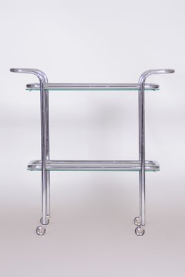 Original Bauhaus Trolley in Chrome-Plated Steel & Glass, Germany, 1940s-WHY-1778075