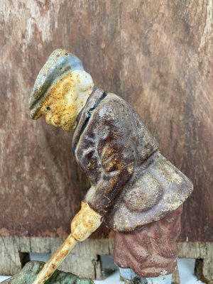 Original Painted Door Stop of Golf Player in Cast Iron, 1940s-WZZ-1277822