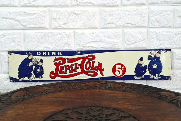 Original Pepsi Cola Tin Sign, 1940-FRB-1777774