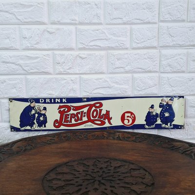 Original Pepsi Cola Tin Sign, 1940-FRB-1777774