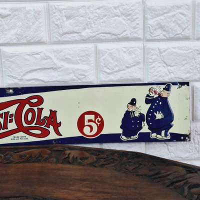 Original Pepsi Cola Tin Sign, 1940-FRB-1777774