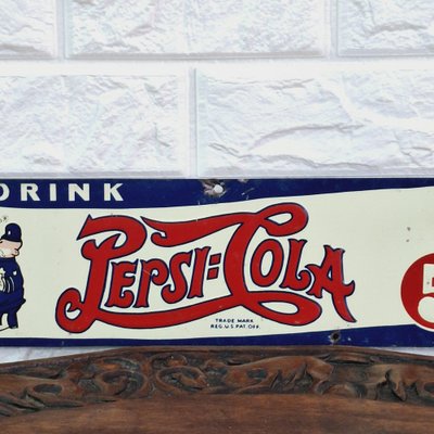 Original Pepsi Cola Tin Sign, 1940-FRB-1777774