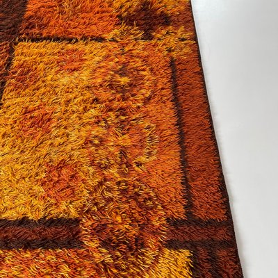 Original Scandinavian Square Pattern Rya Rug by Ege Taepper, Denmark, 1960s-QZ-1344879