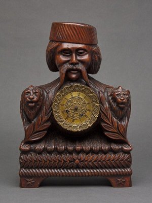 Ornamented Carved Wooden Clock-QKG-2027481