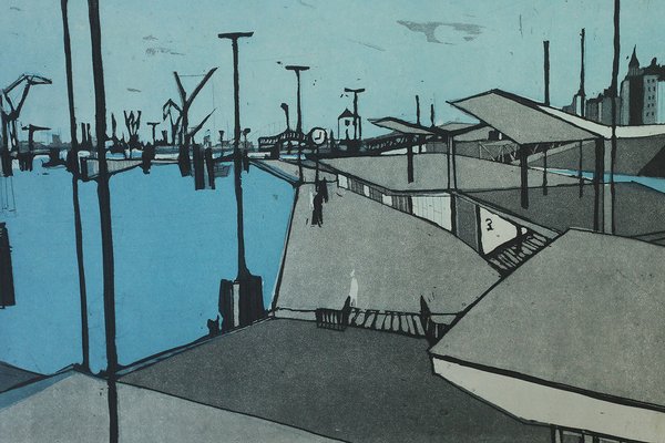 Otto Eglau, In Port, Etching, 1961-ZAA-1706501