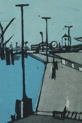 Otto Eglau, In Port, Etching, 1961-ZAA-1706501