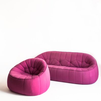 Ottoman 3-Seater Sofa and Lounge Chair by Noé Duchaufour-Laurance for Cinna / Ligne Roset, France, 2000s, Set of 2-ZFJ-1803816