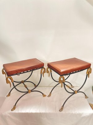 Ottomans attributed to Maison Jansen, 1950s, Set of 2-VRR-1786775