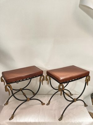 Ottomans attributed to Maison Jansen, 1950s, Set of 2-VRR-1786775