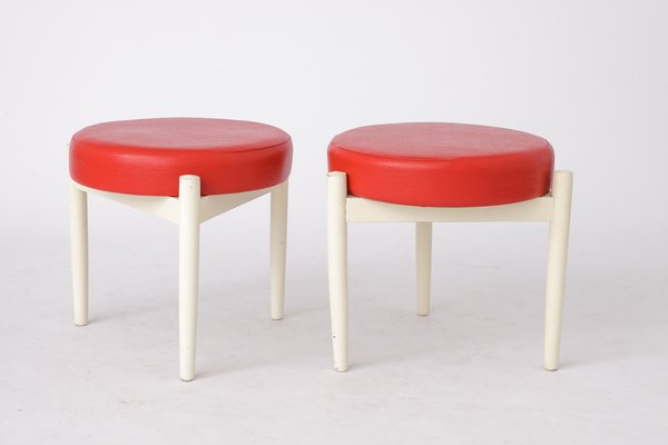 Ottomans by Hugo Frandsen for Spøttrup, Denmark, 1960s, Set of 2-DOM-1798995