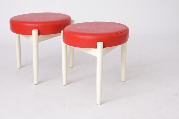 Ottomans by Hugo Frandsen for Spøttrup, Denmark, 1960s, Set of 2-DOM-1798995