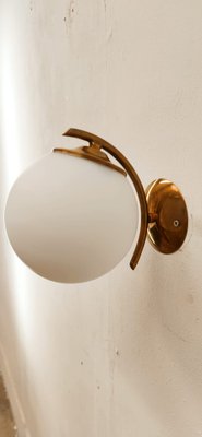 Ottone Wall Lamp with Opal White Sphere-QLH-1315047