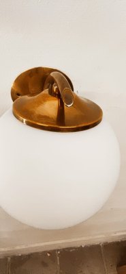 Ottone Wall Lamp with Opal White Sphere-QLH-1315047