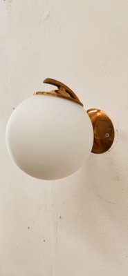 Ottone Wall Lamp with Opal White Sphere-QLH-1315047