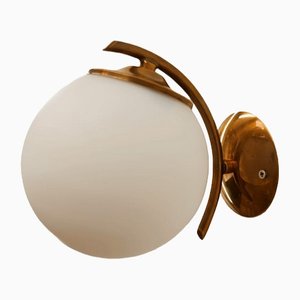 Ottone Wall Lamp with Opal White Sphere-QLH-1315047