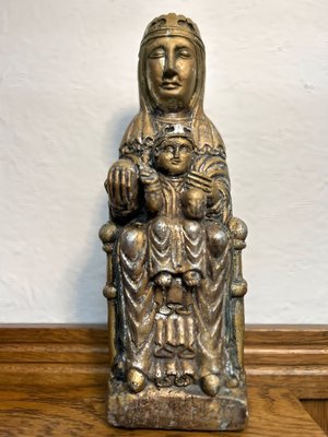 Our Lady of Montserrat, 20th Century, Carved and Gold Plated Wood-SZM-1768991