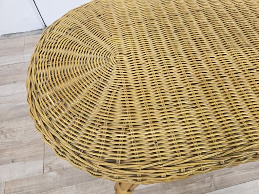 Outdoor Wicker Coffee Table, 1970s-ZUW-2018423