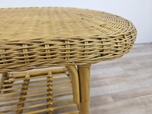 Outdoor Wicker Coffee Table, 1970s-ZUW-2018423