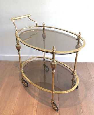 Oval Brass Trolley attributed to Maison Jansen-BA-1365372