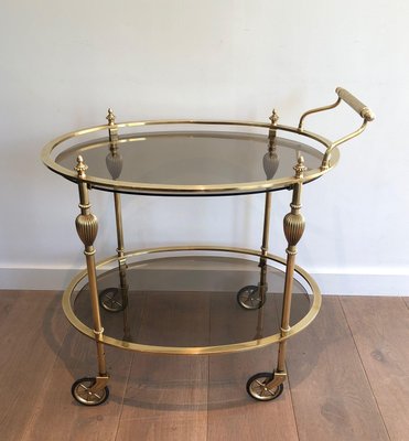 Oval Brass Trolley attributed to Maison Jansen-BA-1365372