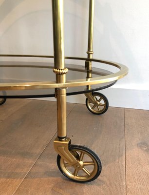 Oval Brass Trolley attributed to Maison Jansen-BA-1365372