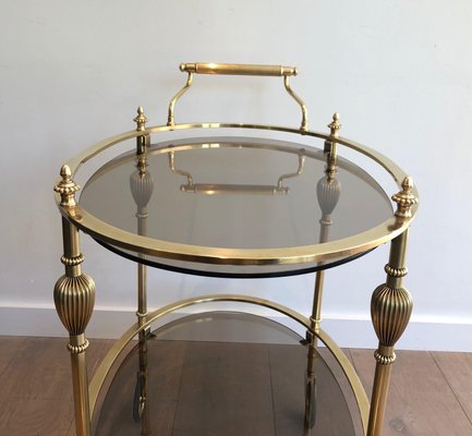 Oval Brass Trolley attributed to Maison Jansen-BA-1365372