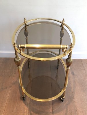 Oval Brass Trolley attributed to Maison Jansen-BA-1365372