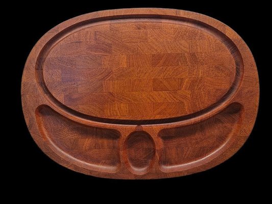 Oval Cutting Board or Serving Dish in Solid Teak from Digsmed, Denmark-BPJ-1318761