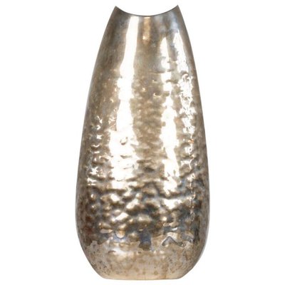 Oval Hammered Silver Vase by Luigi Genazzi for Calderoni, 20th Century-IVC-1176289