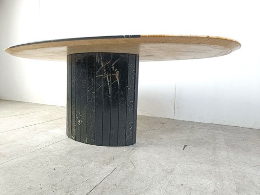 Oval Marble Dining Table, 1970s-IRH-1820758