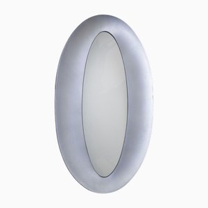 Oval Mirror in Aluminum by Lorenzo Burchiellaro, 1960s-JQO-1721121