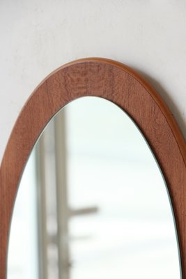 Oval Mirror in Teak, 1960s-YRI-1765243